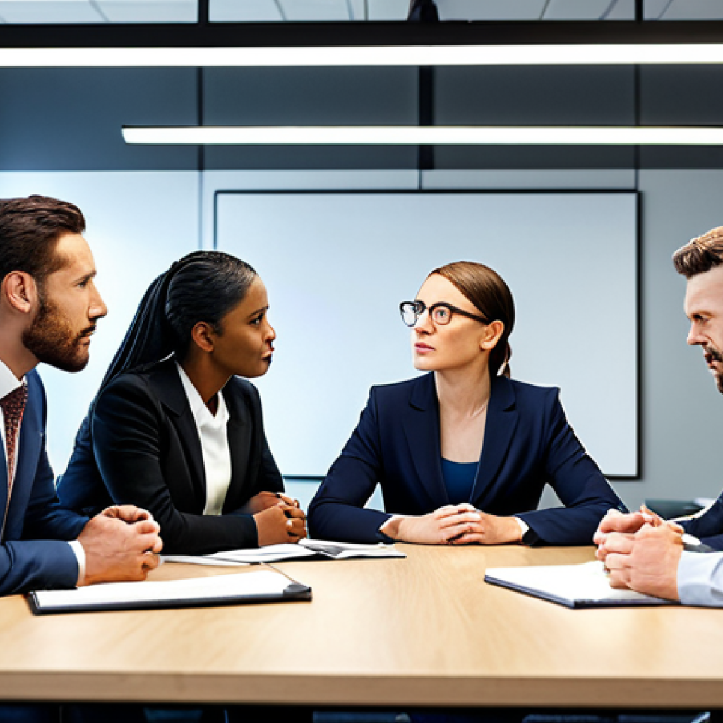 문제해결 중심 포지셔닝과 사업 전략 수립 - Customer Empathy** A diverse group of professionals brainstorming ideas around a table in a modern ...