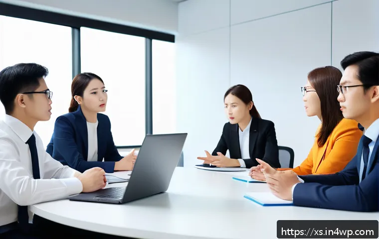 문제해결 중심 포지셔닝을 위한 팀워크 증진 방법 - A diverse group of professional team members engaged in active listening during a business meeting, ...