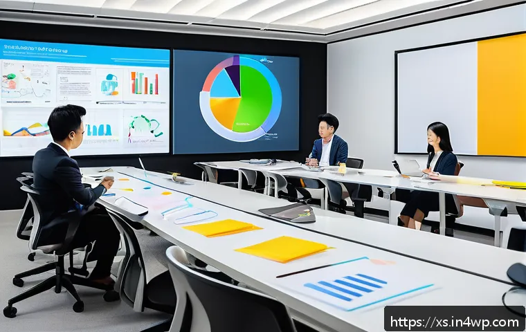 문제해결 중심 포지셔닝의 최신 트렌드 및 전망 - A modern corporate meeting room filled with diverse professionals engaged in a collaborative worksho...
