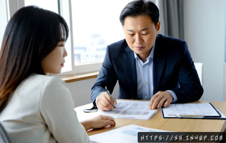 Home 17 문제해결 중심 포지셔닝의 시행착오 사례 - Photorealistic business strategy scene, a middle-aged consultant and small business owner reviewing ...